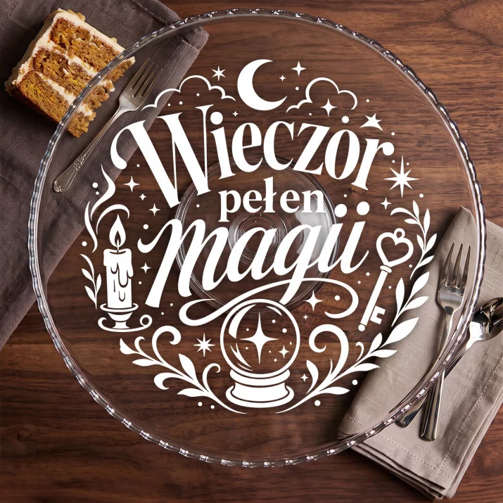 Patera Na Ciasto Na Andrzejki Prezent Dla Kobiety: Subtelna Nocna Magia Patera Na Ciasto Na Andrzejki Prezent Dla Kobiety: Subtelna Nocna Magia