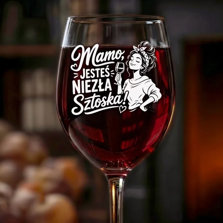 Kieliszek Do Wina Dla Nowej Mamy Prezent Na Dzień Mamy Dla Kobiety: Mamo, Niezła Sztoska