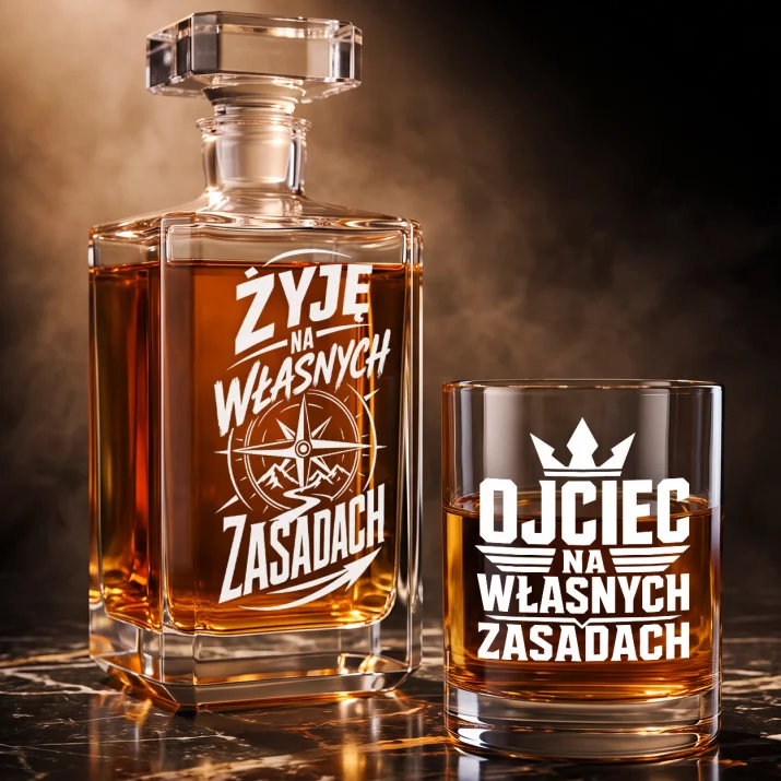 Zestaw Do Whisky Dla Taty Prezent Na Dzień Ojca Dla Mężczyzny: Manifest Ojcowski