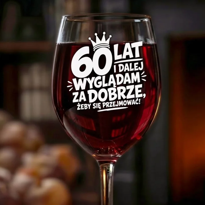 Kieliszek Do Wina Na 60 Urodziny Kobiety Prezent Na 60 Urodziny Dla Kobiety: Wyglądam Za Dobrze