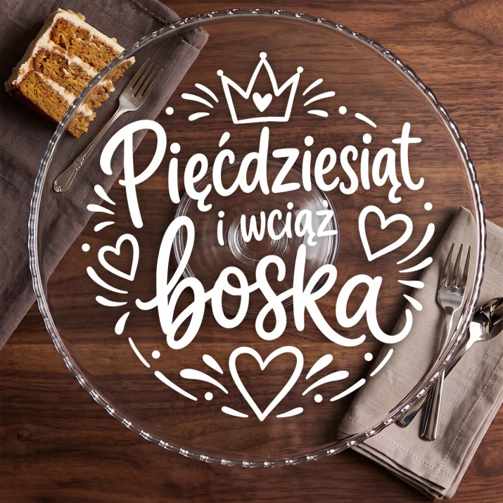 Patera Na Ciasto Dla 50 Latki Prezent Na 50 Urodziny Dla Kobiety: Zabawna Elegancja Patera Na Ciasto Dla 50 Latki Prezent Na 50 Urodziny Dla Kobiety: Zabawna Elegancja