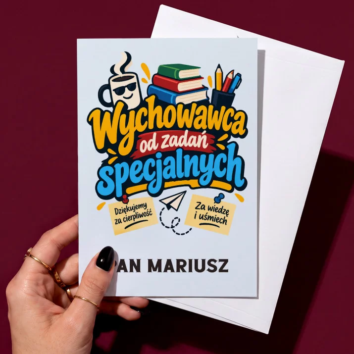 Kartka Personalizowana Dla Pana Wychowawcy Prezent Na Dzień Nauczyciela Dla Mężczyzny: Wychowawca Od Zadań