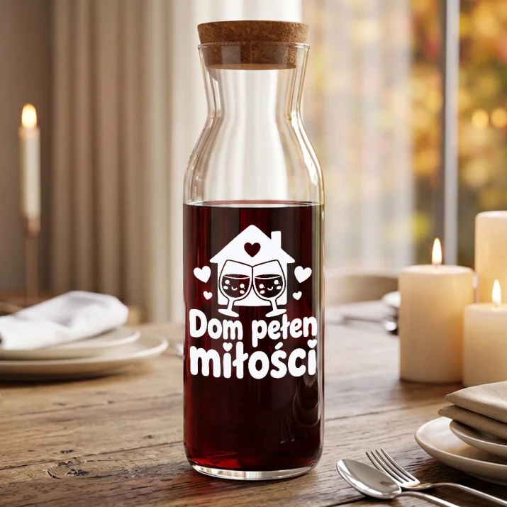 Karafka Do Wina Na Nowy Dom Prezent Dla Pary: Uroczy Domowy Klimat