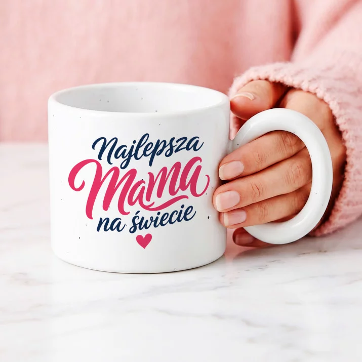 Kubek Z Okrągłym Uchem Dla Mamy Prezent Na Dzień Mamy Dla Kobiety: Najlepsza Mama Na Świecie Kubek Z Okrągłym Uchem Dla Mamy Prezent Na Dzień Mamy Dla Kobiety: Najlepsza Mama Na Świecie