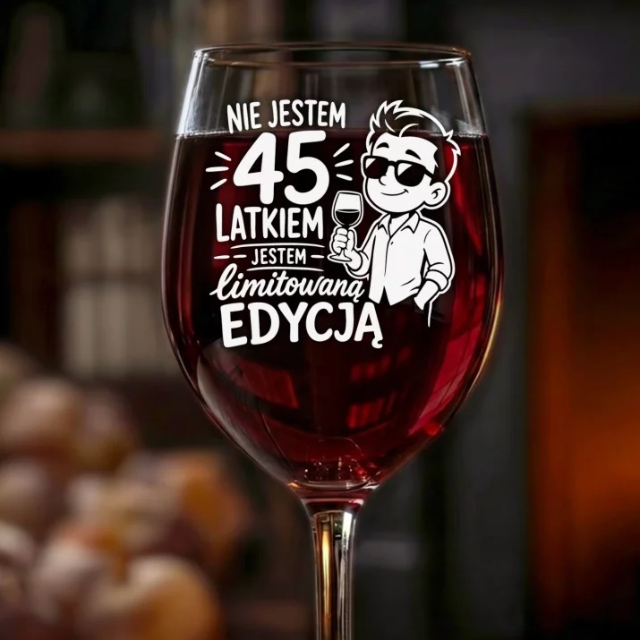 Kieliszek Do Wina Dla 45 Latka Prezent Na 45 Urodziny Dla Mężczyzny: Limitowana Edycja 45