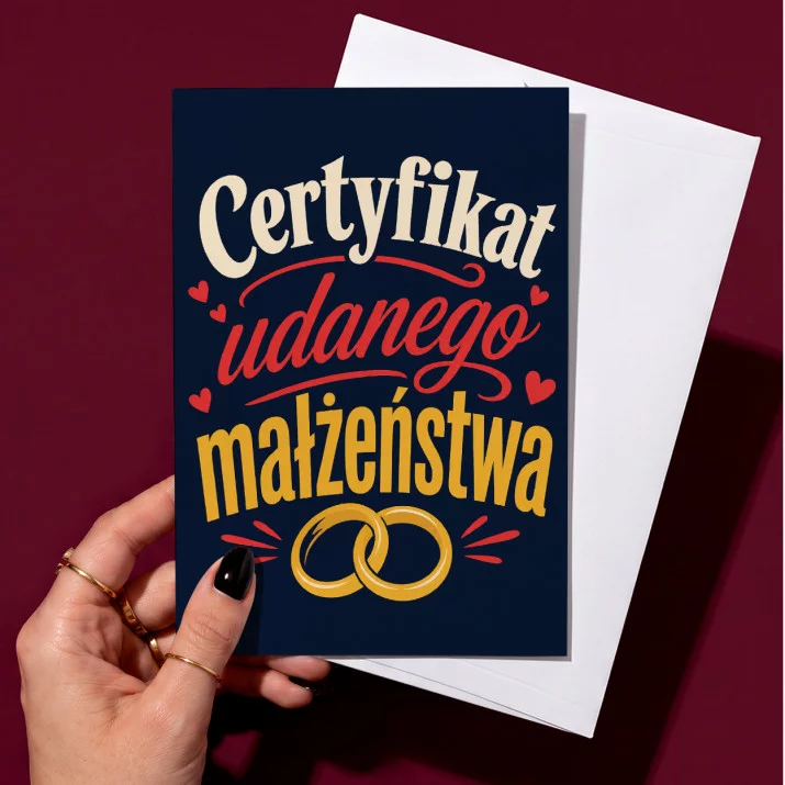 Kartka z Życzeniami Na Rocznicę Ślubu Na Walentynki Dla Pary: Elegancki Certyfikat Kartka z Życzeniami Na Rocznicę Ślubu Na Walentynki Dla Pary: Elegancki Certyfikat