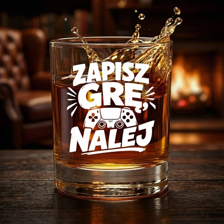Szklanka Do Whisky Dla Gracza Komputerowego Prezent Dla Mężczyzny: Zapisz Grę, Nalej Szklanka Do Whisky Dla Gracza Komputerowego Prezent Dla Mężczyzny: Zapisz Grę, Nalej