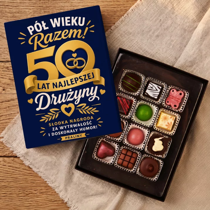 Czekoladki Na 50 Rocznicę Ślubu Prezent : Złote 50 Lat Razem Czekoladki Na 50 Rocznicę Ślubu Prezent : Złote 50 Lat Razem