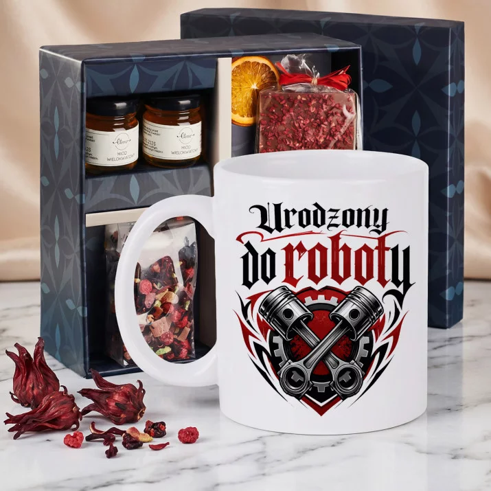 Zestaw Prezenowy Z Kubkiem Dla Chłopaka Na Dzień Chłopaka: Urodzony Do Roboty
