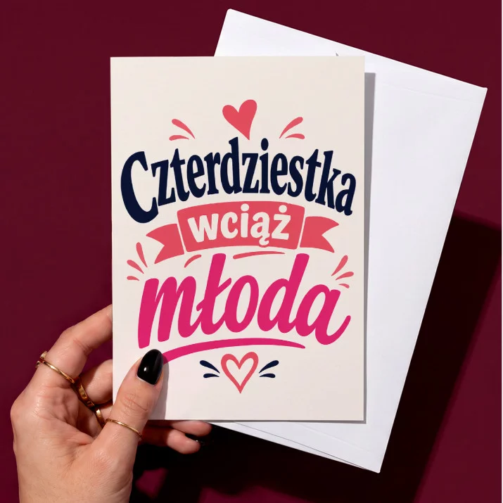 Kartka z Życzeniami Na 40 Urodziny Dla 40 Latki Kobiety: Szykowna Czterdziestka Kartka z Życzeniami Na 40 Urodziny Dla 40 Latki Kobiety: Szykowna Czterdziestka