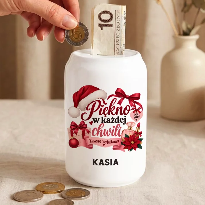 Skarbonka Na Mikołajki Prezent Dla Kobiety: Piękno W Każdej Chwili Skarbonka Na Mikołajki Prezent Dla Kobiety: Piękno W Każdej Chwili