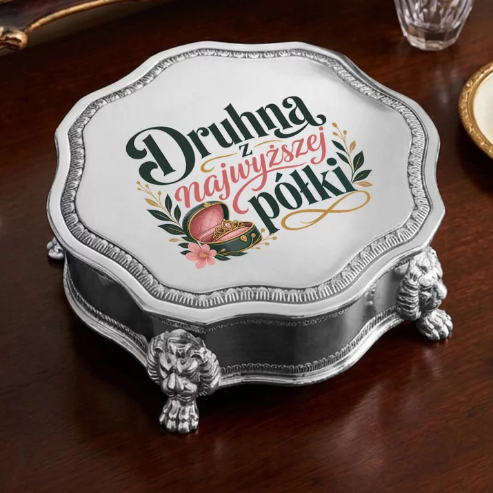 Szkatułka Na Biżuterię Dla Druhny Prezent Dla Kobiety: Botaniczna Druhna Szkatułka Na Biżuterię Dla Druhny Prezent Dla Kobiety: Botaniczna Druhna