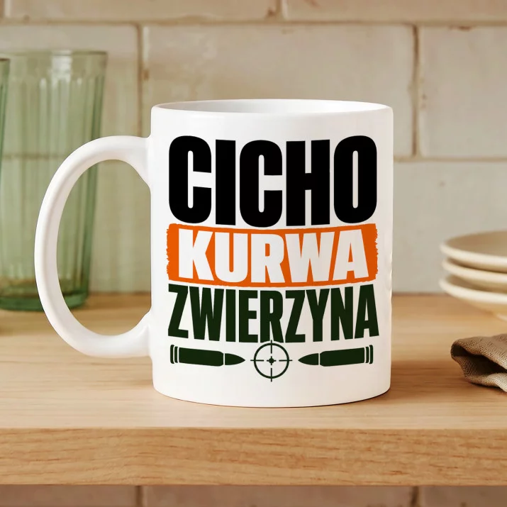 Kubek Z Nadrukiem Dla Myśliwego Prezent Dla Mężczyzny: Zwierzyna Kubek Z Nadrukiem Dla Myśliwego Prezent Dla Mężczyzny: Zwierzyna