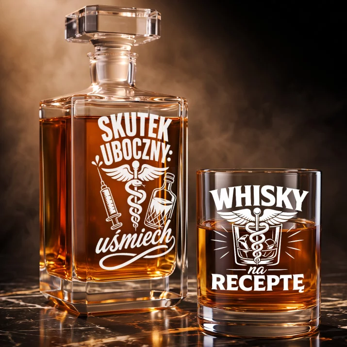 Zestaw Do Whisky Dla Lekarza Prezent Dla Mężczyzny: Skutek Uboczny, Uśmiech Zestaw Do Whisky Dla Lekarza Prezent Dla Mężczyzny: Skutek Uboczny, Uśmiech