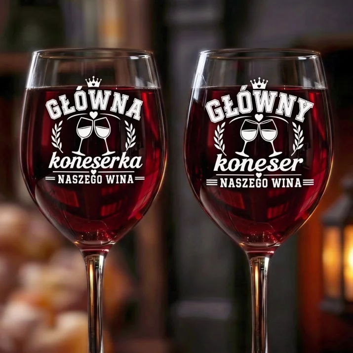 Dwa Kieliszki Do Wina Na Walentynki Prezent Na Rocznicę Dla Pary: Duet Koneserów Wina