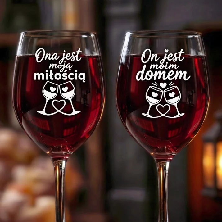 Dwa Kieliszki Do Wina Na Walentynki Prezent Na Rocznicę Dla Pary: Kieliszki Dla Pary Dwa Kieliszki Do Wina Na Walentynki Prezent Na Rocznicę Dla Pary: Kieliszki Dla Pary
