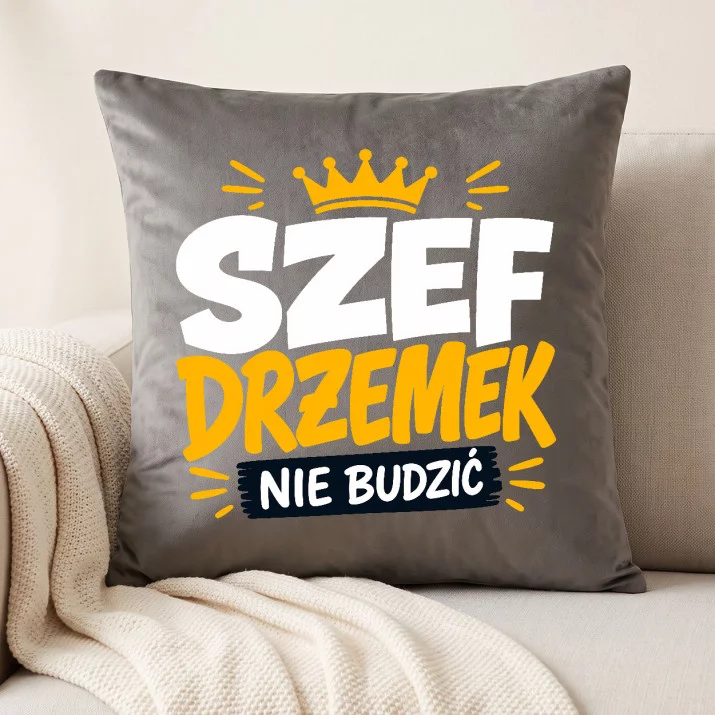Poduszka Dekoracyjna Dla Chłopaka Prezent Na Dzień Chłopaka Dla Mężczyzny: Szef Drzemek