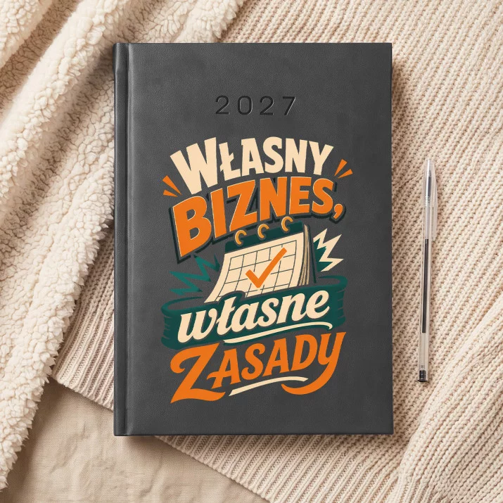 Kalendarz Książkowy A5 2027 Na Otwarcie Firmy Prezent Dla Mężczyzny: Biznesowy Humor Vintage