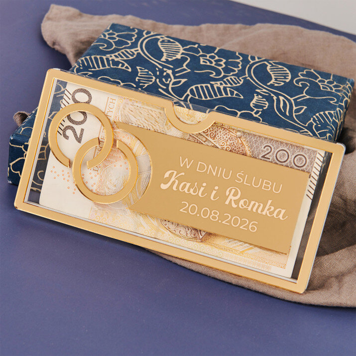W dniu ślubu - Akrylowa koperta na pieniądze Ślub