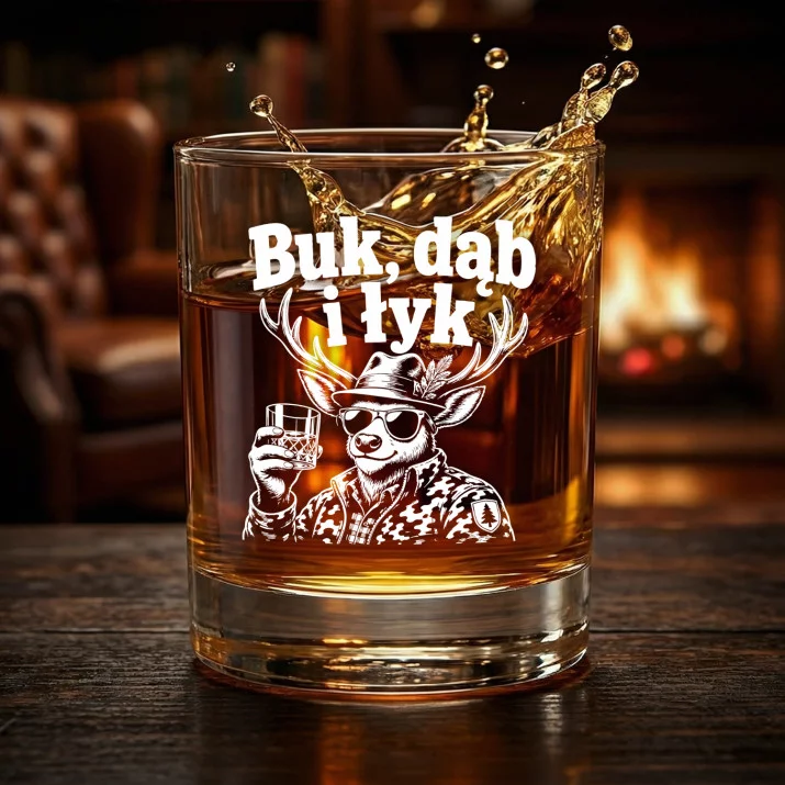 Szklanka Do Whisky Dla Leśnika Prezent Dla Mężczyzny: Buk, Dąb I Łyk
