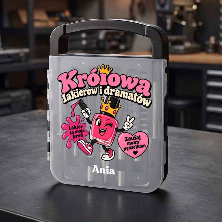 Zestaw Narzędzi Dla Stylistki Paznokci Prezent Dla Kobiety: Królowa Lakierów I Zestaw Narzędzi Dla Stylistki Paznokci Prezent Dla Kobiety: Królowa Lakierów I