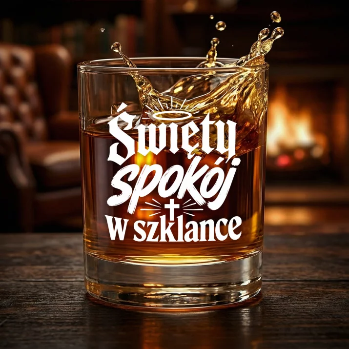 Szklanka Do Whisky Dla Katolika Prezent Dla Mężczyzny: Święty Spokój W Szklance Szklanka Do Whisky Dla Katolika Prezent Dla Mężczyzny: Święty Spokój W Szklance