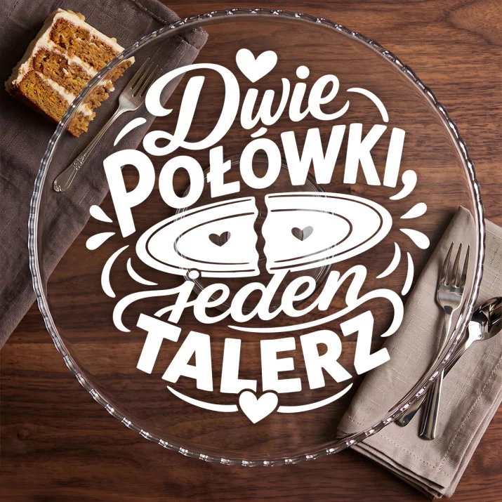 Patera Na Ciasto Dla Młodych Prezent Na Ślub Dla Pary: Para Na Talerzu