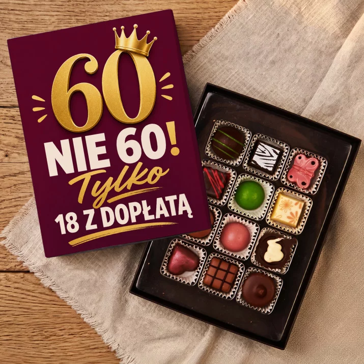 Czekoladki Na 60 Urodziny Kobiety Prezent Na 60 Urodziny Dla Kobiety: Nie 60, 18 Z Dopłatą Czekoladki Na 60 Urodziny Kobiety Prezent Na 60 Urodziny Dla Kobiety: Nie 60, 18 Z Dopłatą