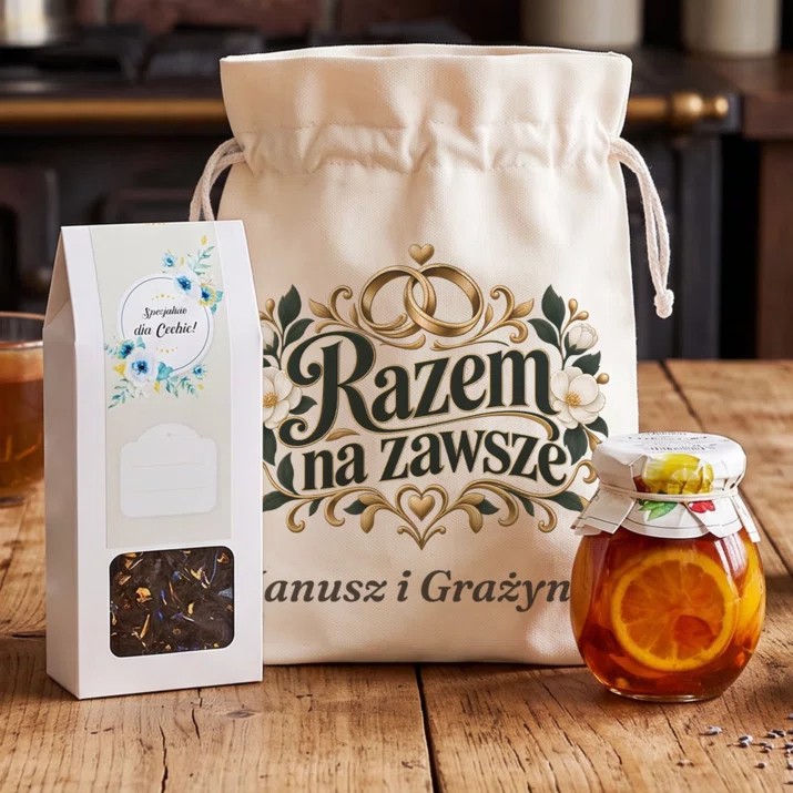 Zestaw Prezentowy z Herbatą Na Ślub Cywilny Prezent Dla Pary Młodej Pary: Razem Na Zawsze Zestaw Prezentowy z Herbatą Na Ślub Cywilny Prezent Dla Pary Młodej Pary: Razem Na Zawsze