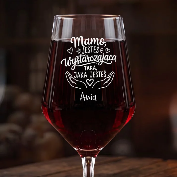 Mega Kieliszek Do Wina z Grawerem Dla Mamy Po Porodzie Prezent Na Dzień Mamy Dla Kobiety: Mamo, Jesteś Mega Kieliszek Do Wina z Grawerem Dla Mamy Po Porodzie Prezent Na Dzień Mamy Dla Kobiety: Mamo, Jesteś