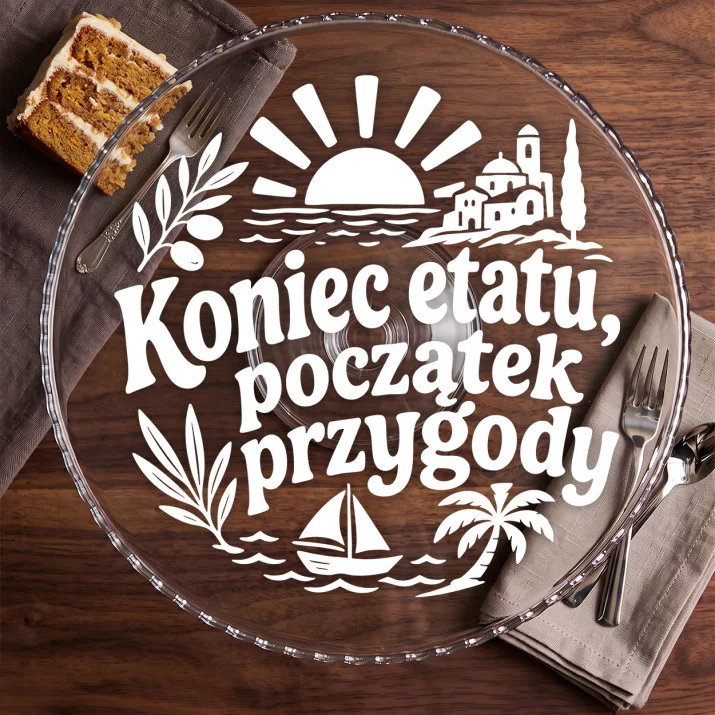 Patera Na Ciasto Na Pożegnanie Pracownika Prezent Dla Kobiety: Śródziemnomorska Wolność Patera Na Ciasto Na Pożegnanie Pracownika Prezent Dla Kobiety: Śródziemnomorska Wolność