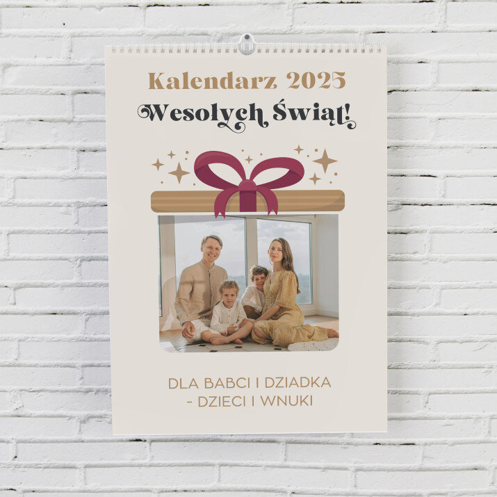 Wesołych Świąt - Kalendarz wiszący