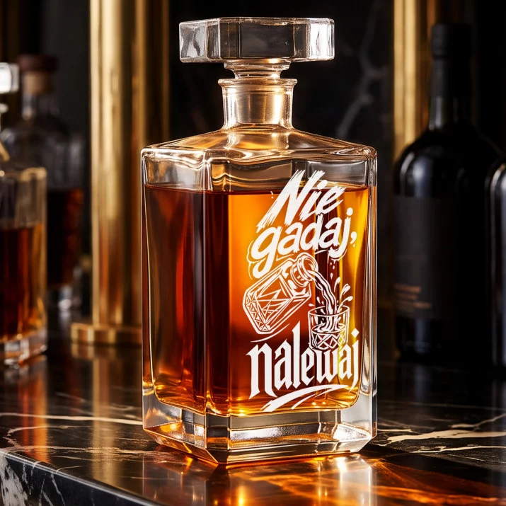 Karafka Do Whisky z Grawerem Dla Męża Prezent Na Rocznicę Ślubu: Król Nalewania Karafka Do Whisky z Grawerem Dla Męża Prezent Na Rocznicę Ślubu: Król Nalewania