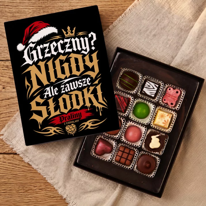 Czekoladki Na Mikołaja Prezent Dla Mężczyzny: Grzeczny? Nigdy, Słodki Czekoladki Na Mikołaja Prezent Dla Mężczyzny: Grzeczny? Nigdy, Słodki