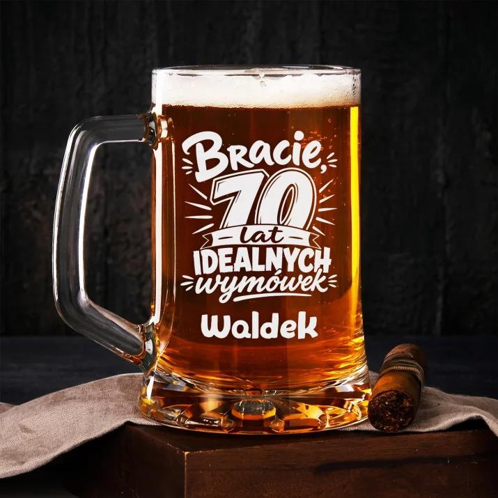 Kufel Personalizowany z Grawerem Na 70 Urodziny Dla Brata Prezent: Suchy Humor Brata Kufel Personalizowany z Grawerem Na 70 Urodziny Dla Brata Prezent: Suchy Humor Brata