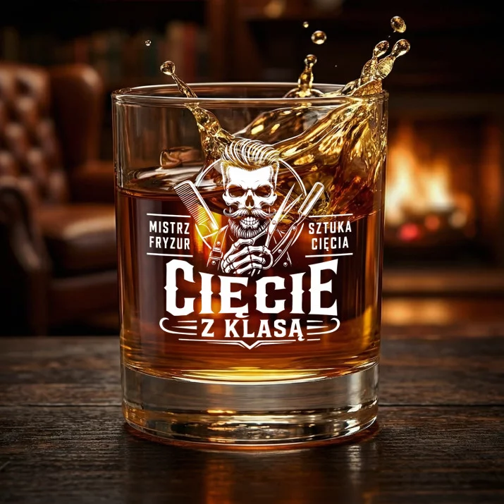 Szklanka Do Whisky Dla Fryzjera Prezent Dla Mężczyzny: Cięcie Z Klasą Szklanka Do Whisky Dla Fryzjera Prezent Dla Mężczyzny: Cięcie Z Klasą