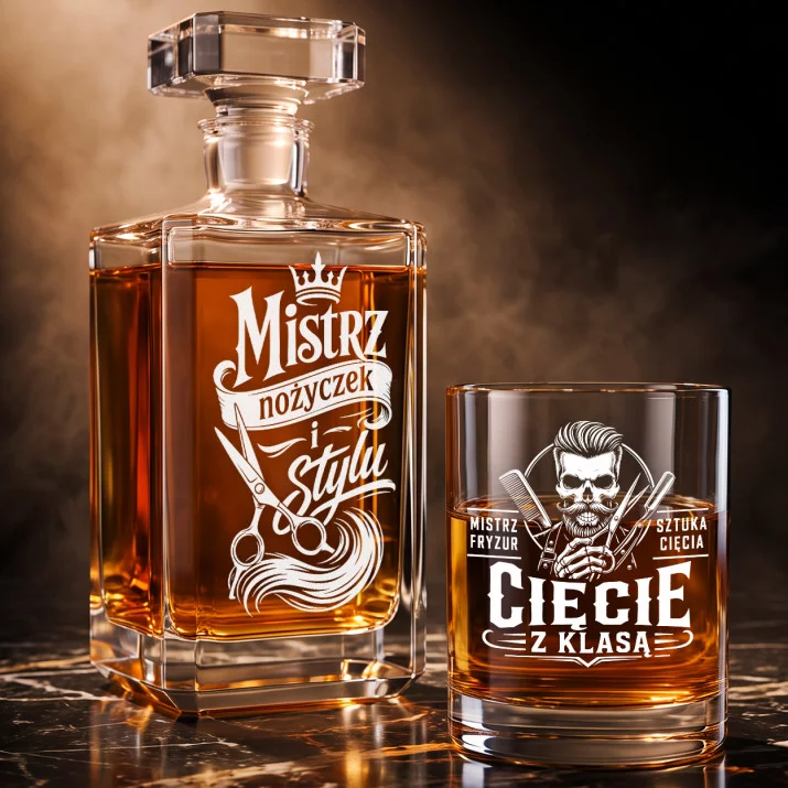 Zestaw Do Whisky Dla Fryzjera Prezent Dla Mężczyzny: Nożyczki Mistrza Zestaw Do Whisky Dla Fryzjera Prezent Dla Mężczyzny: Nożyczki Mistrza