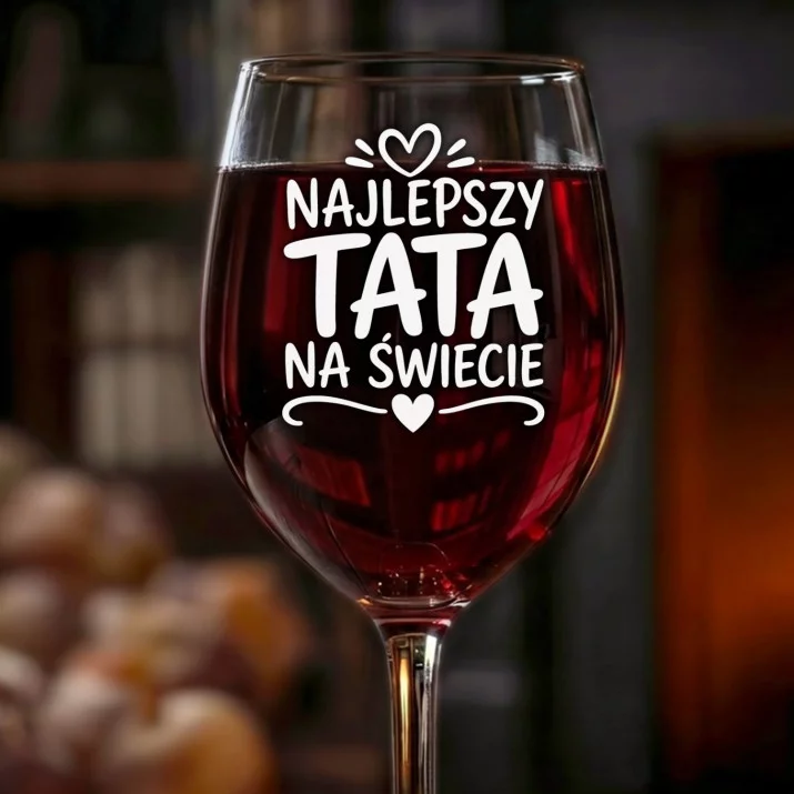 Kieliszek Do Wina Na Pierwszy Dzień Taty Prezent Dla Taty Mężczyzny: Najlepszy Tata Grawer