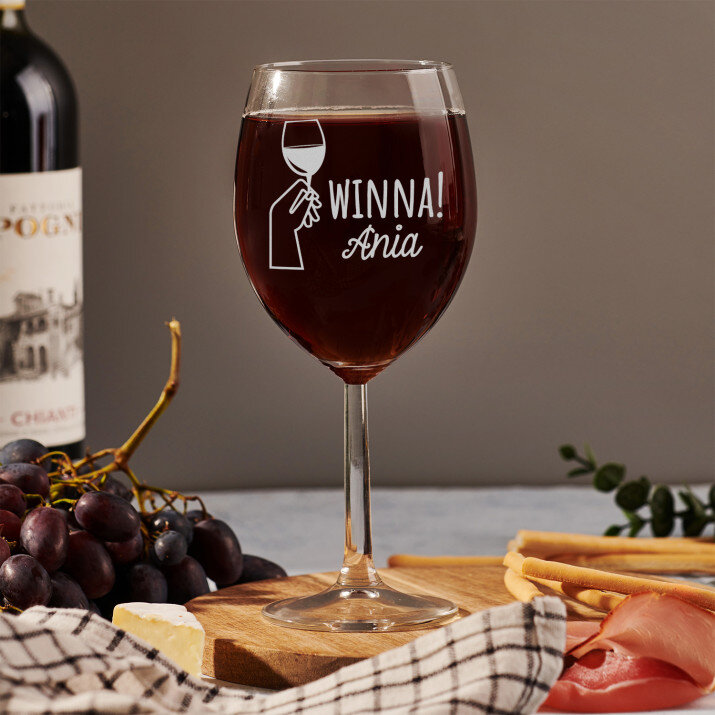 Winna - Grawerowany Kieliszek do wina