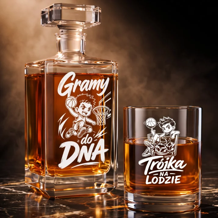 Zestaw Do Whisky Dla Fana Koszykówki Prezent Dla Mężczyzny: Gramy Do Dna Zestaw Do Whisky Dla Fana Koszykówki Prezent Dla Mężczyzny: Gramy Do Dna
