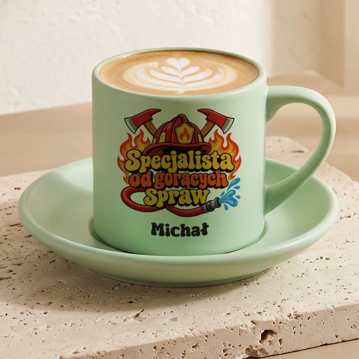 Filiżanka Personalizowana Dla Strażaka Prezent Dla Mężczyzny: Specjalista Od Gorących Filiżanka Personalizowana Dla Strażaka Prezent Dla Mężczyzny: Specjalista Od Gorących