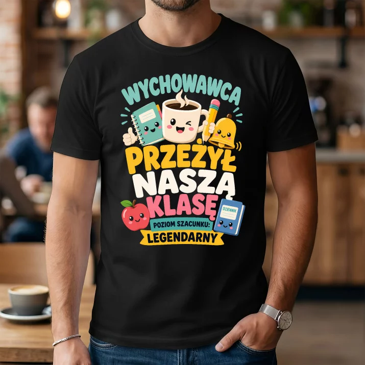 Koszulka Męska Dla Wychowawcy Prezent Na Dzień Nauczyciela Dla Mężczyzny: Wychowawca