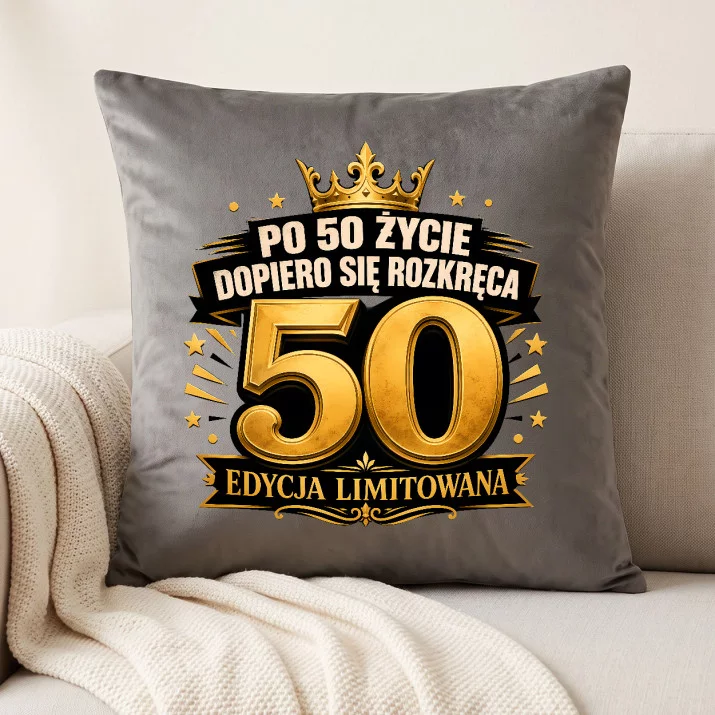Poduszka Dekoracyjna Na 50 Urodziny Prezent Dla Mężczyzny: Pięćdziesiątka Poduszka Dekoracyjna Na 50 Urodziny Prezent Dla Mężczyzny: Pięćdziesiątka