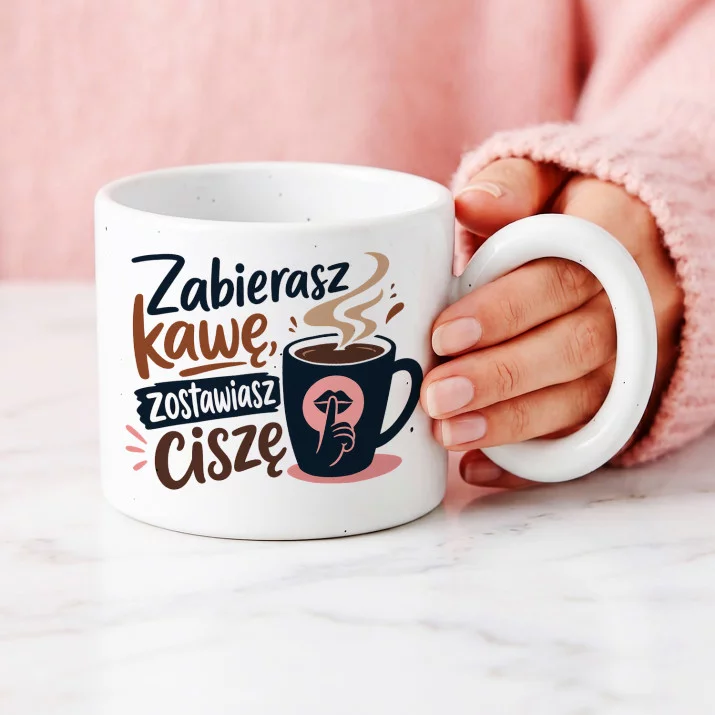Kubek Z Okrągłym Uchem Dla Koleżanki Odchodzącej Z Pracy Prezent Dla Kobiety: Kawowe Pożegnanie Kubek Z Okrągłym Uchem Dla Koleżanki Odchodzącej Z Pracy Prezent Dla Kobiety: Kawowe Pożegnanie