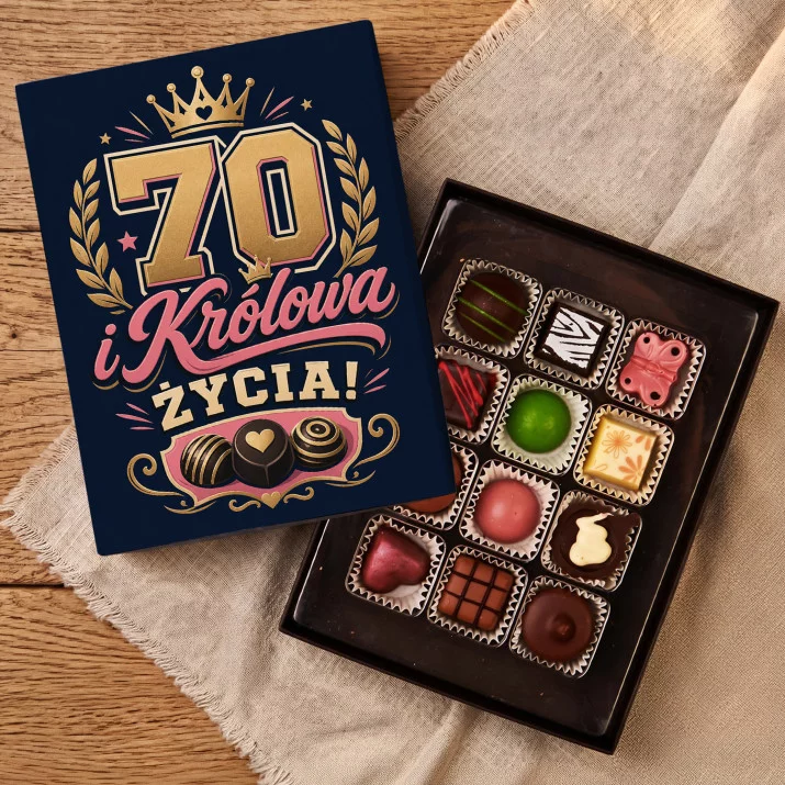 Czekoladki Na 70 Urodziny Prezent Dla Kobiety: 70 I Królowa Życia! Czekoladki Na 70 Urodziny Prezent Dla Kobiety: 70 I Królowa Życia!