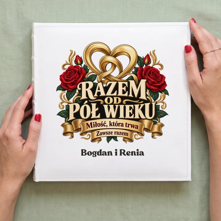 Album Na Zdjęcia Tradycyjny Na Złote Gody Prezent Dla Pary: Razem Od Pół Wieku