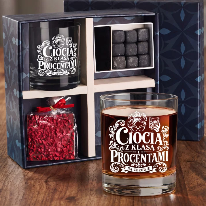 Zestaw Prezentowy Whisky Dla Cioci Dla Kobiety: Ciocia Z Klasą I Zestaw Prezentowy Whisky Dla Cioci Dla Kobiety: Ciocia Z Klasą I