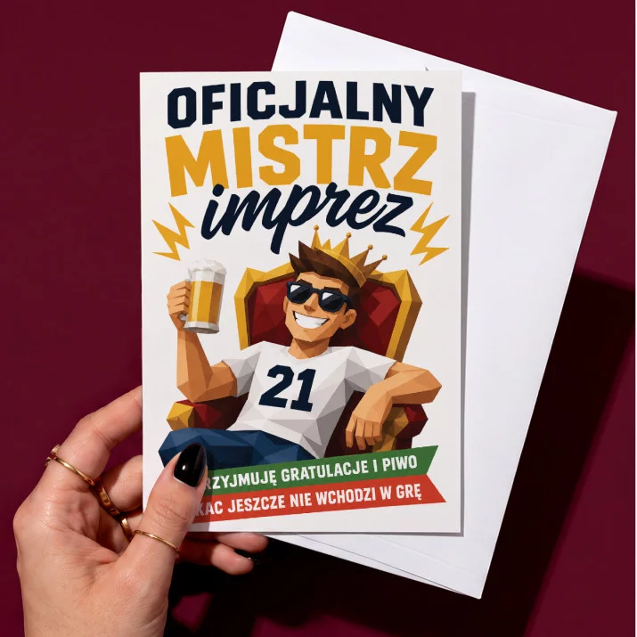 Kartka z Życzeniami Na 21 Urodziny Dla 20 Latka Mężczyzny: Imprezowy Humor