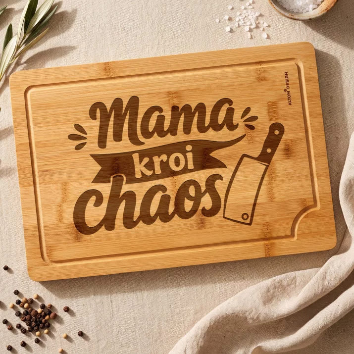 Deska Do Krojenia Dla Młodej Mamy Prezent Na Dzień Mamy Dla Kobiety: Chaos W Kostkę Deska Do Krojenia Dla Młodej Mamy Prezent Na Dzień Mamy Dla Kobiety: Chaos W Kostkę