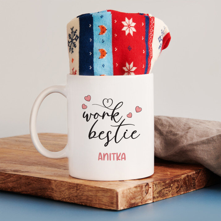 Work bestie - Zimowe skarpetki w kubku